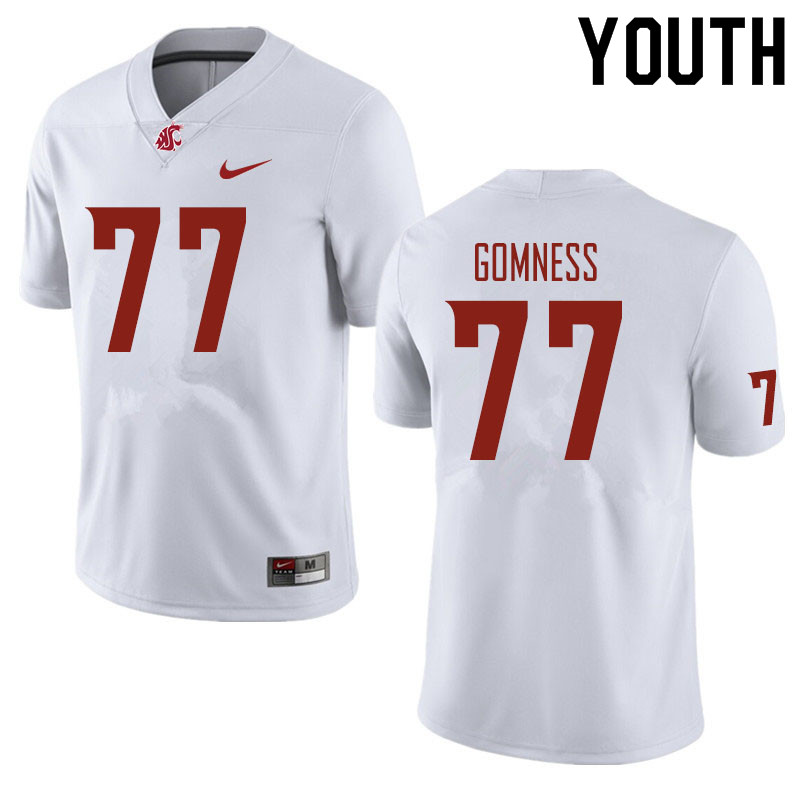 Youth #77 Konner Gomness Washington State Cougars Football Jerseys Sale-White
